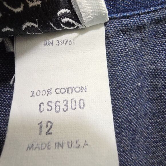 Vintage 70s 80s Full Denim Maxi Skirt Prairie Cottage Claire Sport Western Sz 12 - Picture 9 of 10